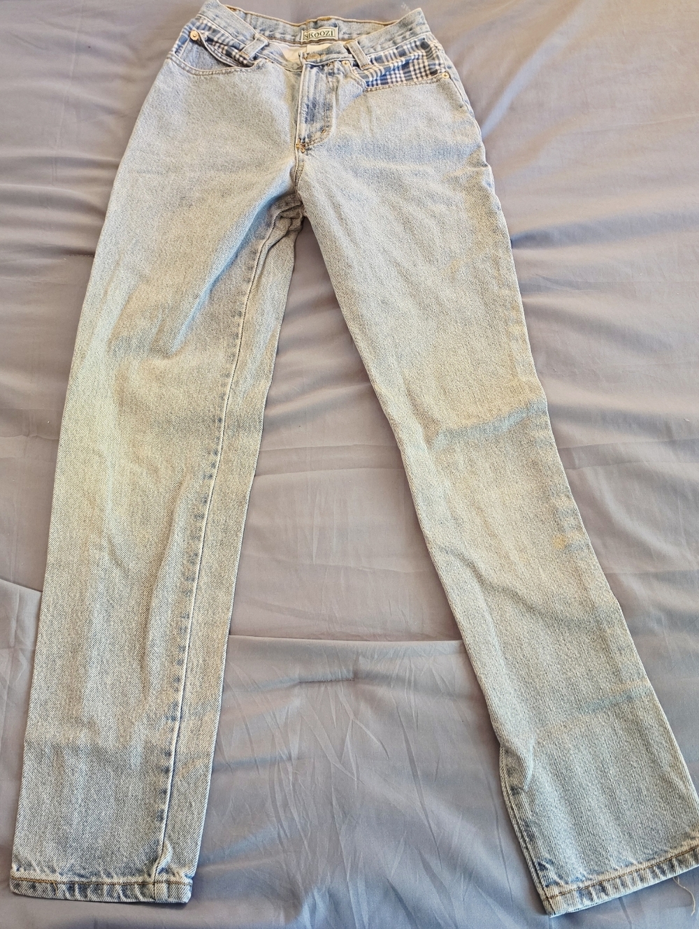 Vintage 80s 90s Skoozi Denim High Waist Slim Straight Leg Mom Jeans Women Sz 3